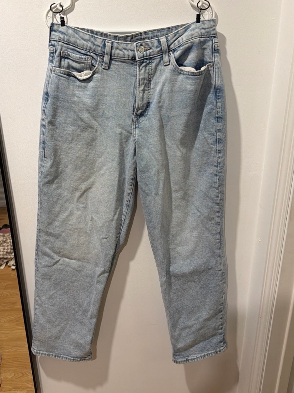 Light Wash Straight Leg Jeans
